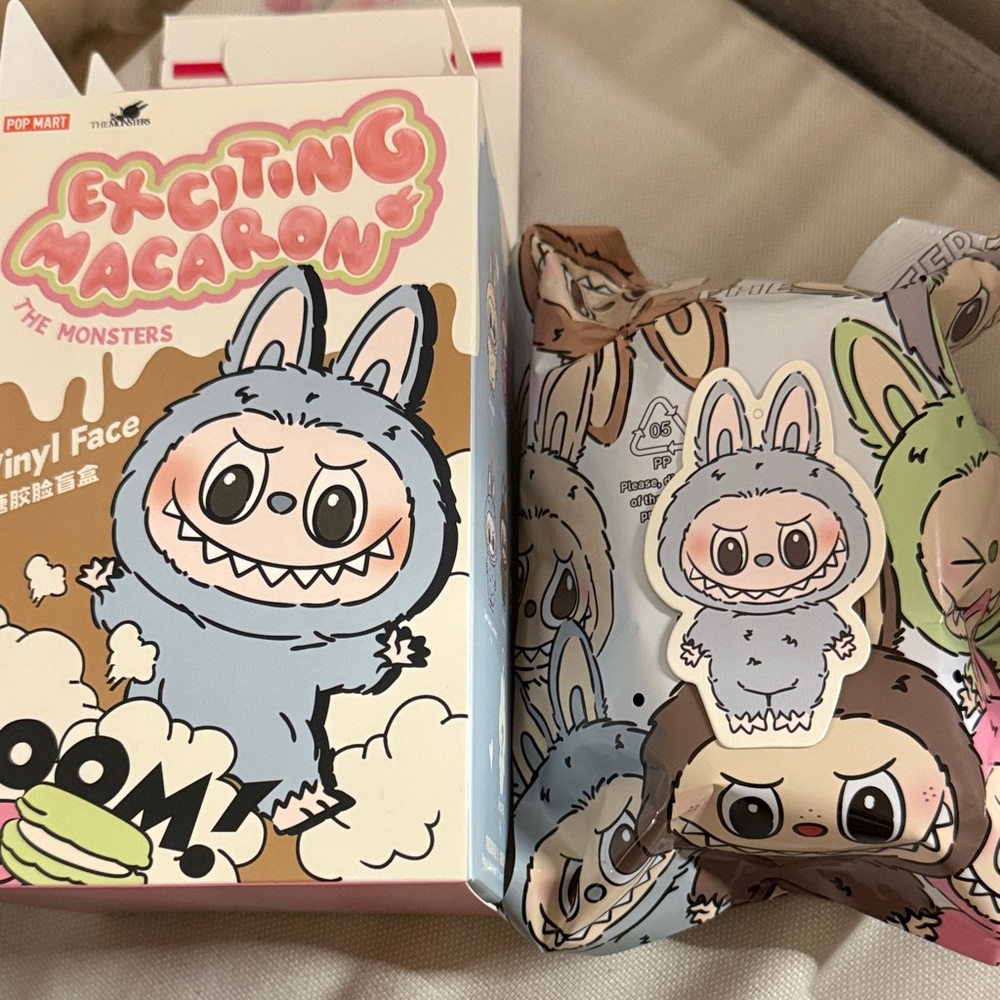 100% Authentic Labubu Open Box - Exciting Macaron (Sea Salt Coconut)